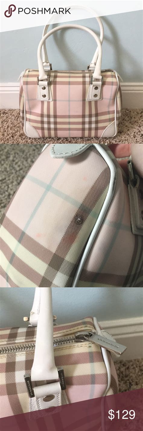 burberry pink plaid handbag.